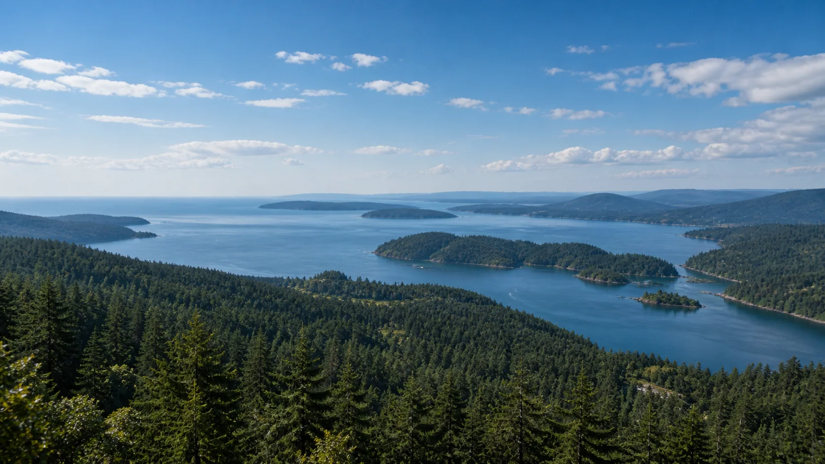 View across Pender Island